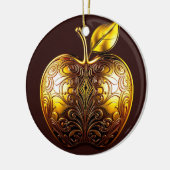 Apfel der Götter Frucht des Wissens Keramik Ornament (Links)