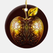 Apfel der Götter Frucht des Wissens Keramik Ornament (Hinten)