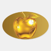 Apfel der Götter Frucht des Wissens  Ovaler Aufkleber (Vorderseite)