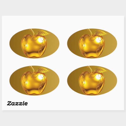 Apfel der Götter Frucht des Wissens  Ovaler Aufkleber (Blatt)