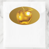 Apfel der Götter Frucht des Wissens  Ovaler Aufkleber (Tasche)