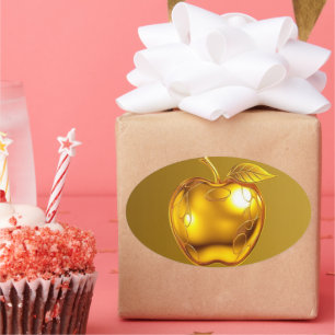 Apfel der Götter Frucht des Wissens  Ovaler Aufkleber