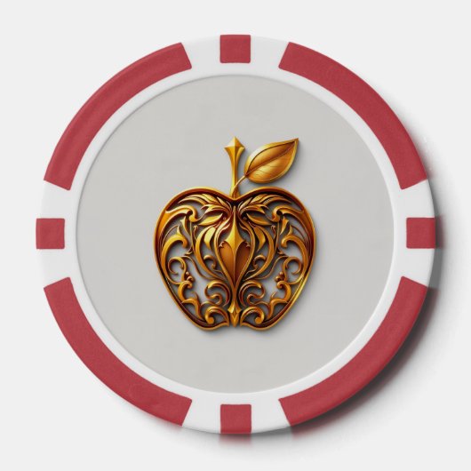 Apfel der Götter Frucht des Wissens  Pokerchips (Vorderseite)