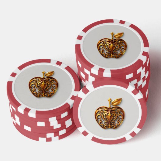 Apfel der Götter Frucht des Wissens Pokerchips (Stapel)