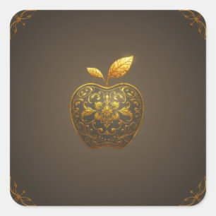 Apfel der Götter Frucht des Wissens  Quadratischer Aufkleber