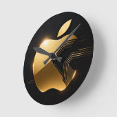 Apfel der Götter Frucht des Wissens Runde Wanduhr (Winkel)