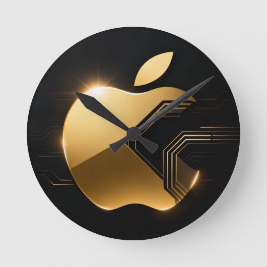 Apfel der Götter Frucht des Wissens Runde Wanduhr (Vorderseite)