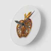 Apfel der Götter Frucht des Wissens Runde Wanduhr (Winkel)