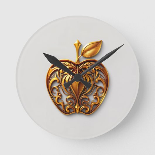 Apfel der Götter Frucht des Wissens Runde Wanduhr (Vorderseite)