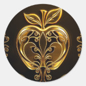 Apfel der Götter Frucht des Wissens  Runder Aufkleber (Vorderseite)