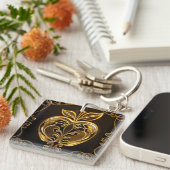 Apfel der Götter Frucht des Wissens  Schlüsselanhänger (Vorderseite rechts)