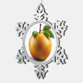 Apfel der Götter Frucht des Wissens  Schneeflocken Zinn-Ornament (Rechts)