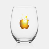 Apfel der Götter Frucht des Wissens Weinglas Ohne Stiel (Rückseite)