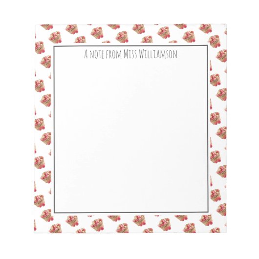 Äpfel DER personalisierten LEHRER Notizblock (Vorderseite)