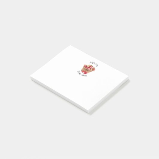 Äpfel DER personalisierten LEHRER Post-it Klebezettel (angewinkelt)