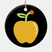 Apfel der Zwietracht Keramik Ornament (Hinten)