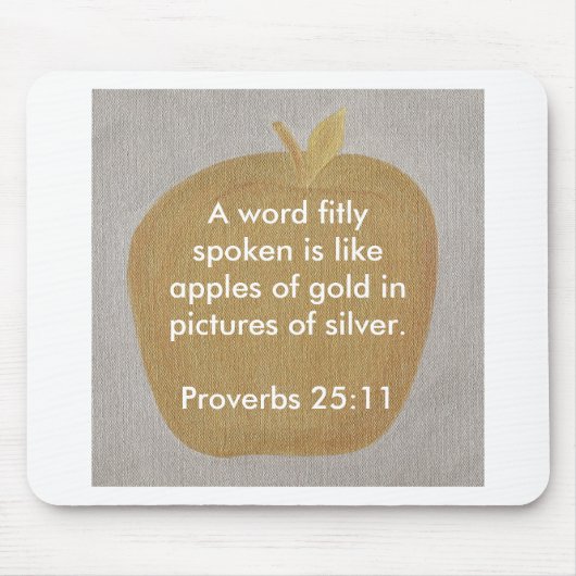 Äpfel des Goldes in den Bildern des Silbers, Mousepad (Vorne)