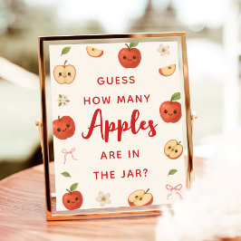 Apfel-Dusche meines Auges schätzt wie viele Äpfel Poster