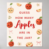 Apfel-Dusche meines Auges schätzt wie viele Äpfel Poster (Vorne)