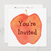 Apfel Einladung (Vorne/Hinten)