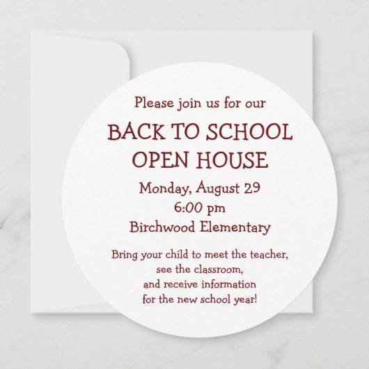 Apfel Einladung (Rückseite)