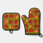 Äpfel ernten ofenhandschuh & Topflappen-Set (Vorderseite)
