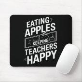 Äpfel essen Behaltend Lehrer glücklich Mousepad (Mit Mouse)