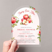 Apfel-Ever-After-Bogen-Apfel-Braut-Shower Acryleinladungen (Insitu (Handheld))