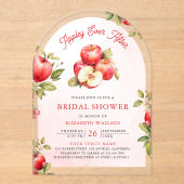 Apfel-Ever-After-Bogen-Apfel-Braut-Shower Acryleinladungen (Vorderseite)