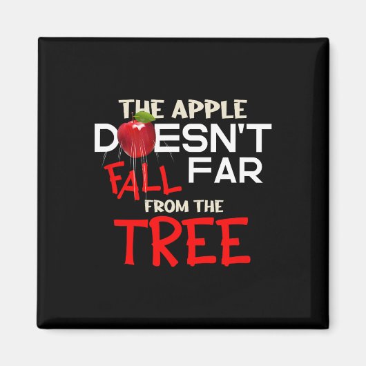 Apfel fällt nicht weit vom Baumapfelheber ab Magnet (Vorne)