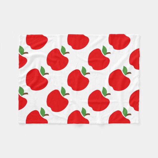 Äpfel Fleecedecke (Vorderseite (Horizontal))