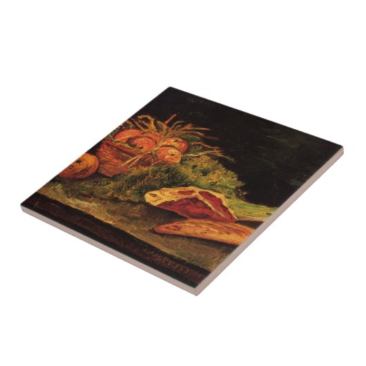 Äpfel, Fleisch und eine Rolle von Vincent van Gogh Fliese (Seite)