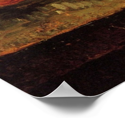 Äpfel, Fleisch und eine Rolle von Vincent van Gogh Poster (Ecke)