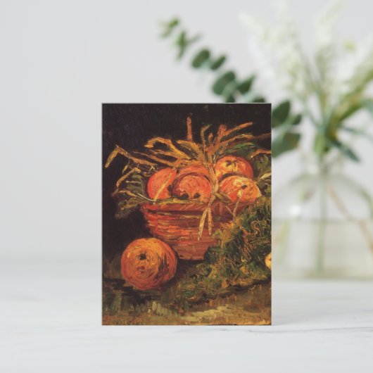 Äpfel, Fleisch und eine Rolle von Vincent van Gogh Postkarte (Stehend Vorderseite)