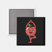Apfel Frucht Yoga  Magnet (Vorderseite/Rückseite)