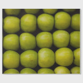 Äpfel Früchte Nahrung Grüne Äpfel Geschenkpapier (Flach)