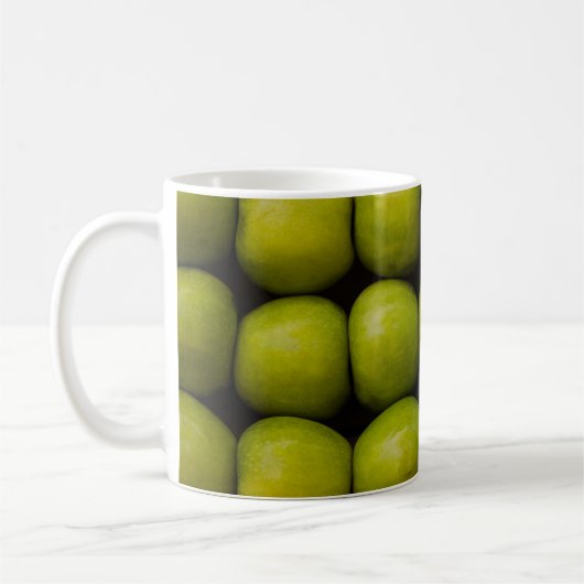 Äpfel Früchte Nahrung Grüne Äpfel Kaffeetasse (Links)