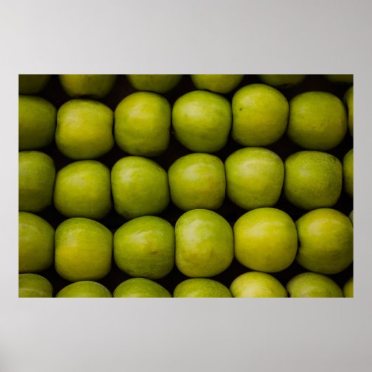 Äpfel Früchte Nahrung Grüne Äpfel Poster (Vorne)
