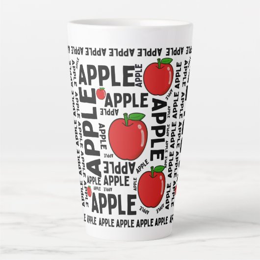 Äpfel Fruchtmuster Milchtasse (Vorderseite)