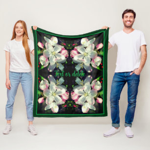 Apfel-Frühlingsblüten Personalized Fleecedecke