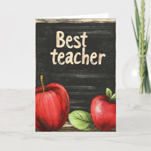 Äpfel für beste Lehrer Feiertagskarte