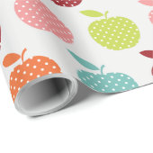 Äpfel für den Lehrer Geschenkpapier (Rolleneckpunkt)