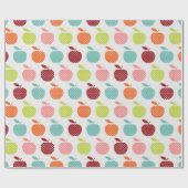 Äpfel für den Lehrer Geschenkpapier (Flach)