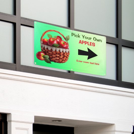 Äpfel für den Verkauf individuell zusammenstellen Banner (Äußeres Gebäude)