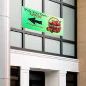 Äpfel für den Verkauf individuell zusammenstellen  Banner (Äußeres Gebäude)