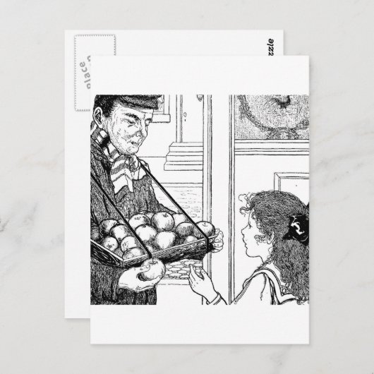 Äpfel für den Verkauf Postkarte (Vorne/Hinten)