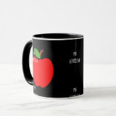 Äpfel für Lehrerin Schwarz Tasse (Vorderseite Links)