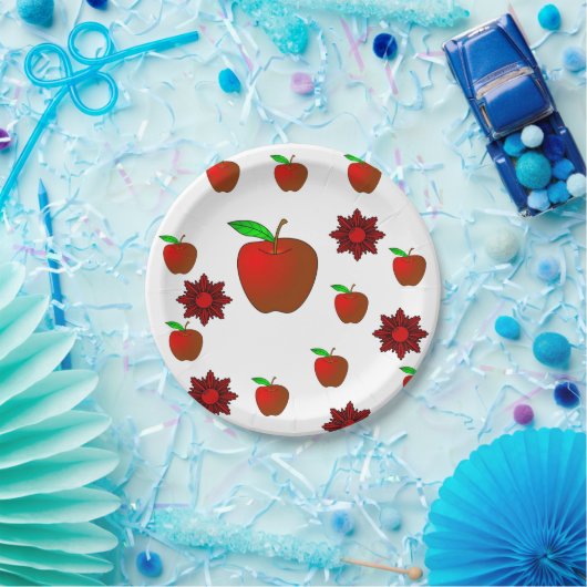 Äpfel für Papierfische Pappteller (Party)