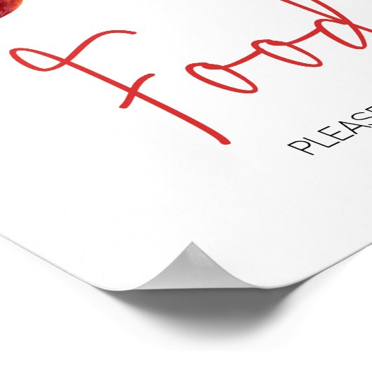 Apfel für unsere Babydusche Poster (Ecke)