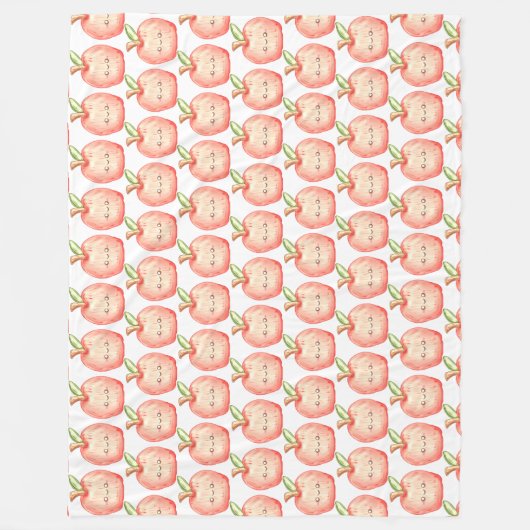 Apfel für Wasserfarben Fleecedecke (Vorderseite)